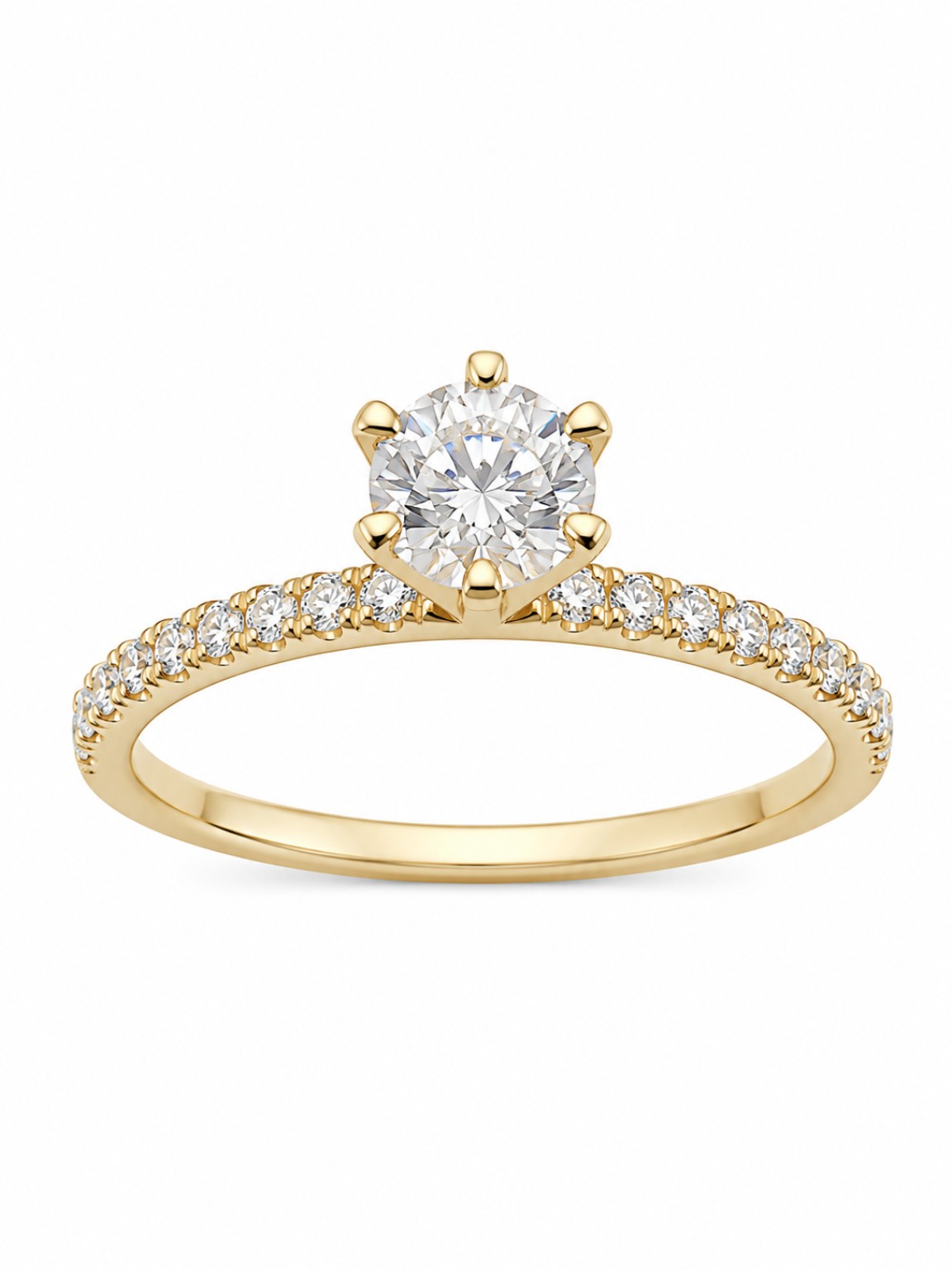 Round diamond solitaire ring
